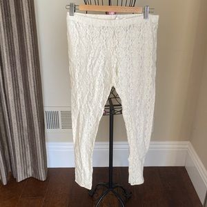 White Lace Leggings